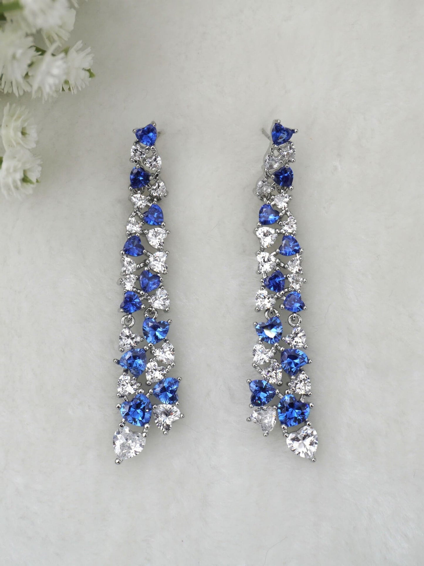 BLUE RUNA ZIRCONIA EARRINGS