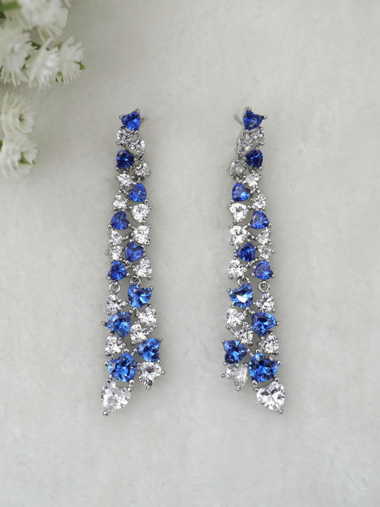 BLUE RUNA ZIRCONIA EARRINGS