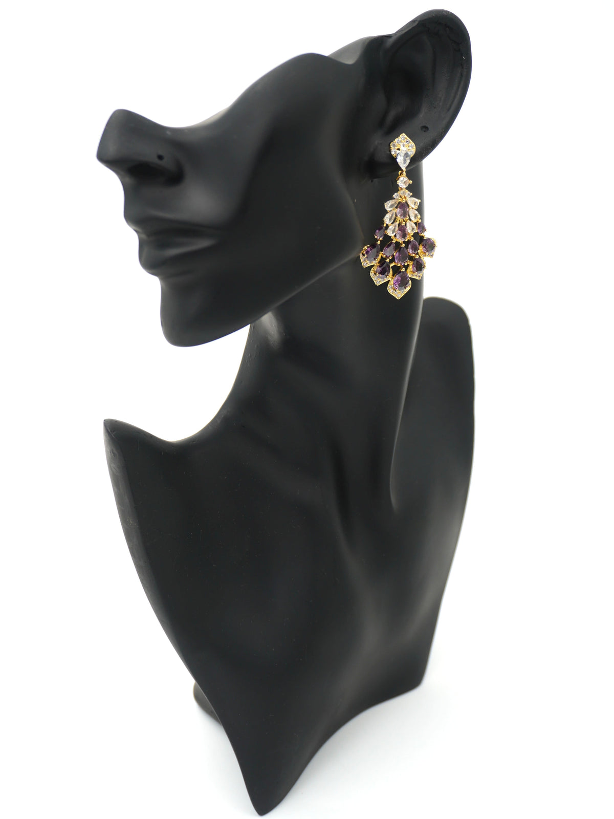 PURPLE KENZIE ZIRCONIA EARRINGS