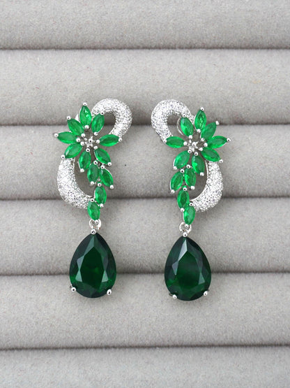 GREEN HAZE ZIRCONIA EARRINGS