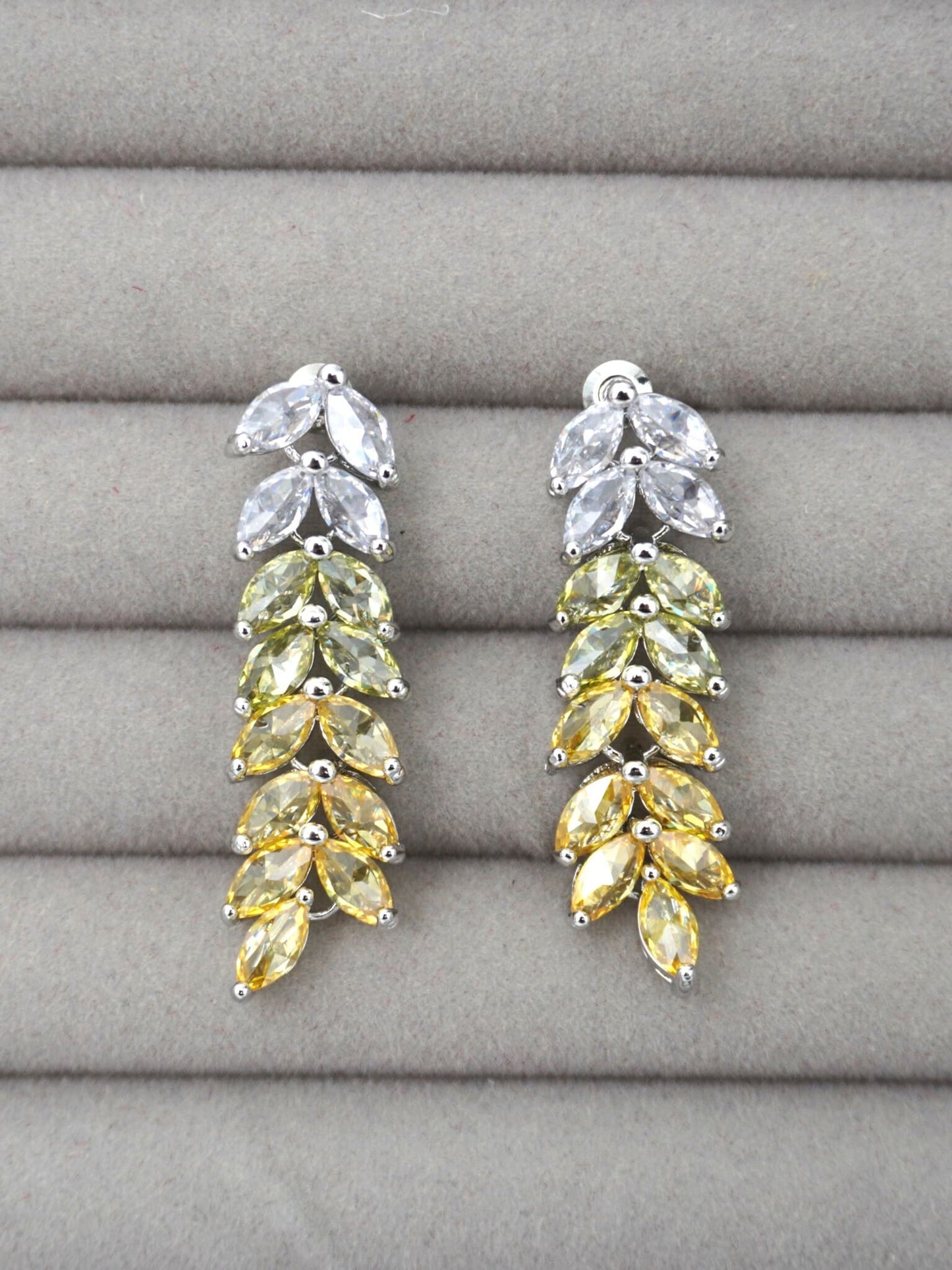 YELLOW KATIE ZIRCONIA EARRINGS