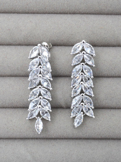 WHITE KATIE ZIRCONIA EARRINGS
