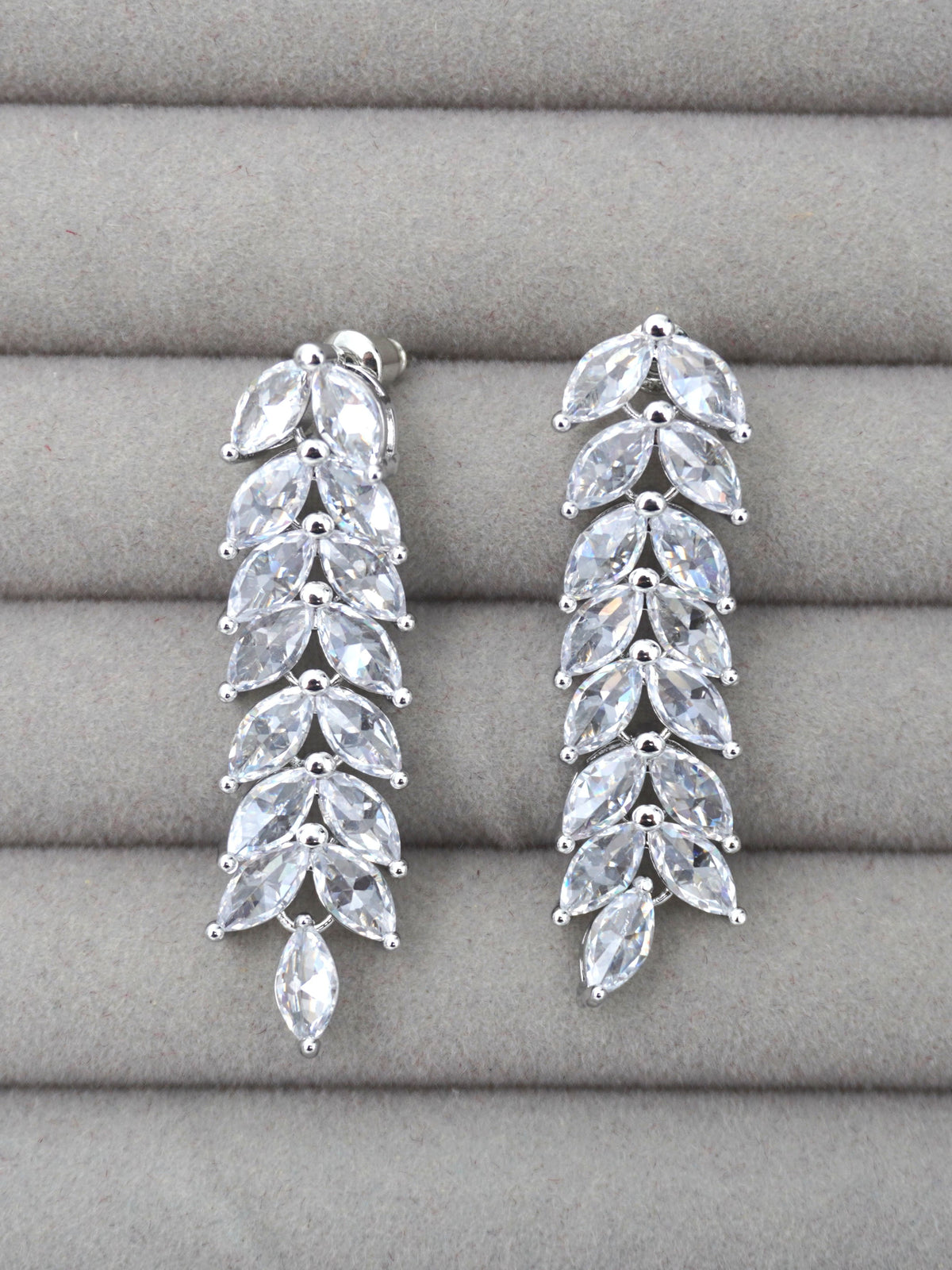 WHITE KATIE ZIRCONIA EARRINGS