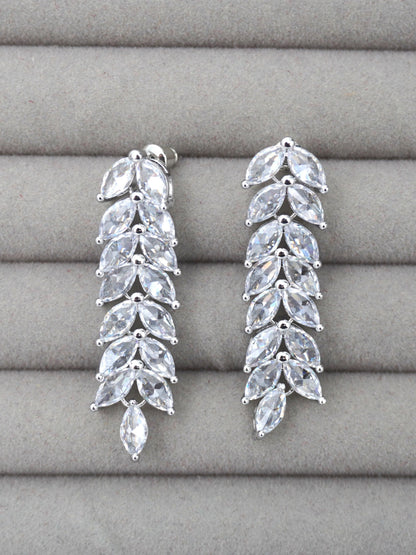 WHITE KATIE ZIRCONIA EARRINGS