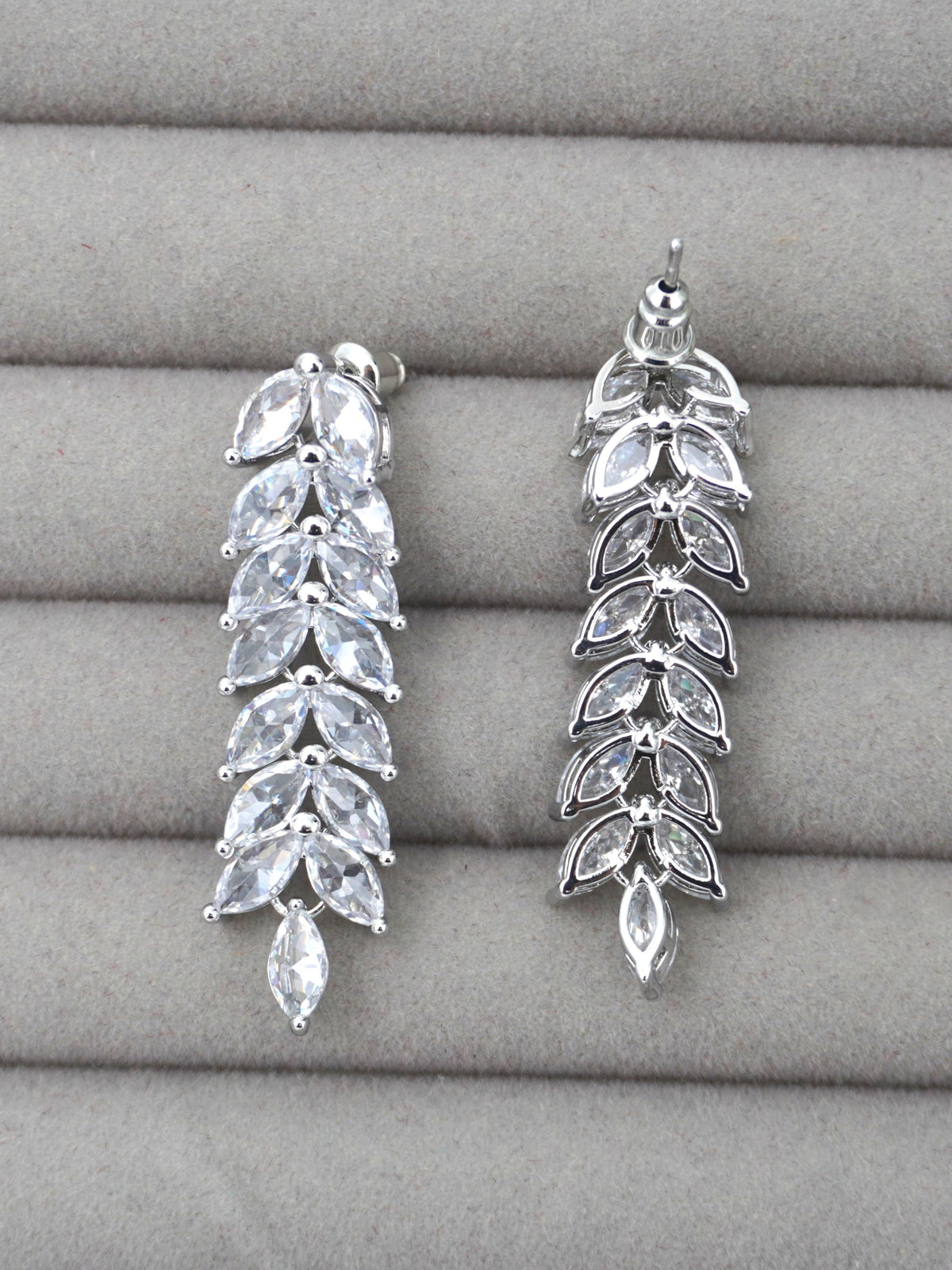 WHITE KATIE ZIRCONIA EARRINGS