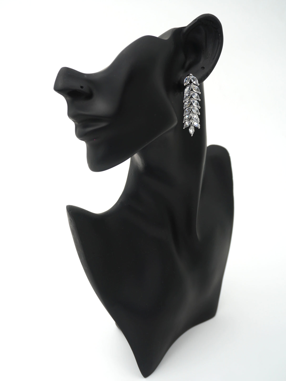 WHITE KATIE ZIRCONIA EARRINGS