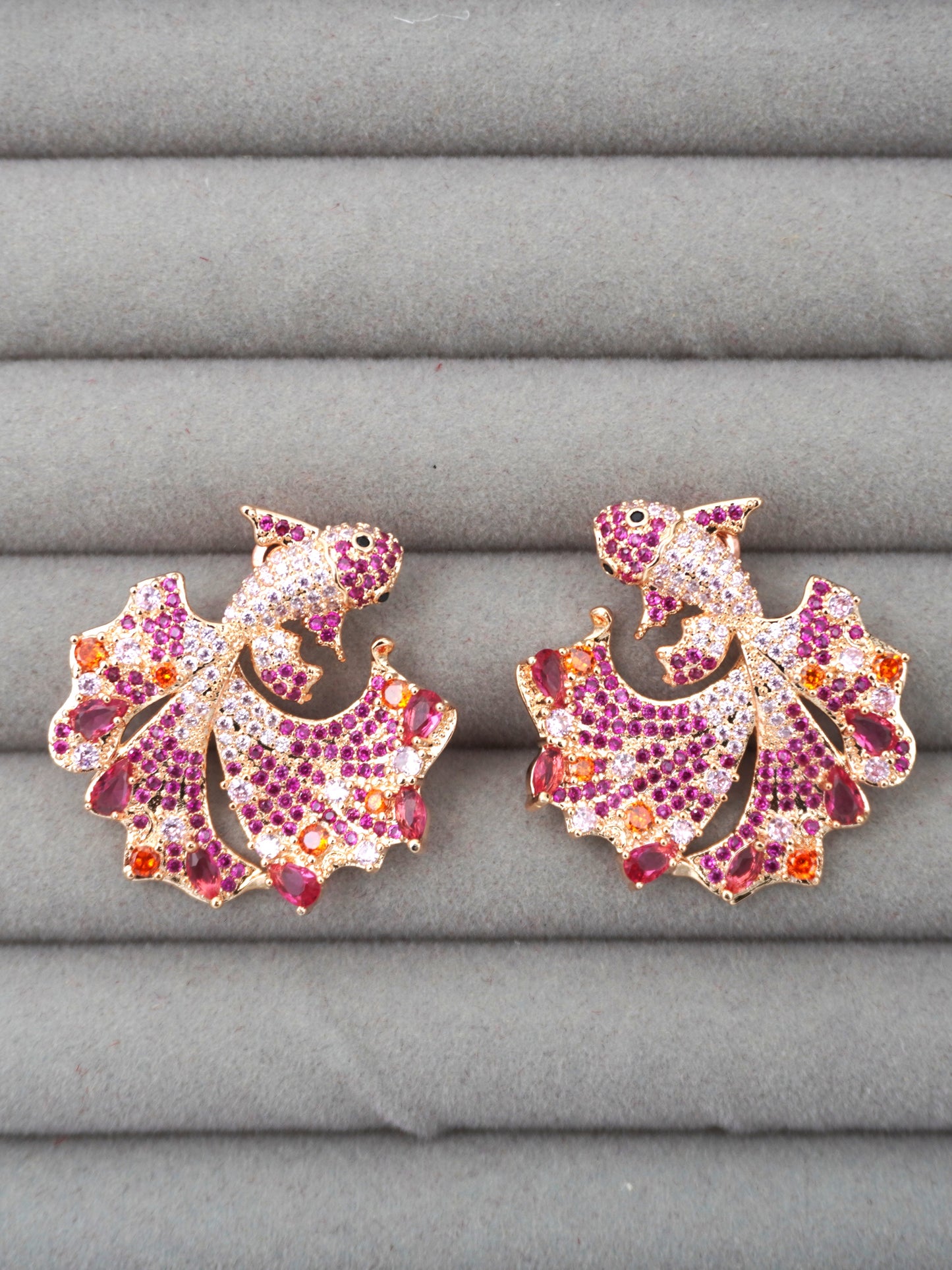 PINK BETA ZIRCONIA EARRINGS