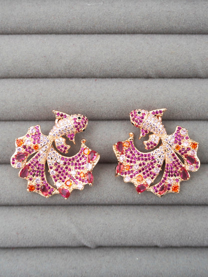 PINK BETA ZIRCONIA EARRINGS