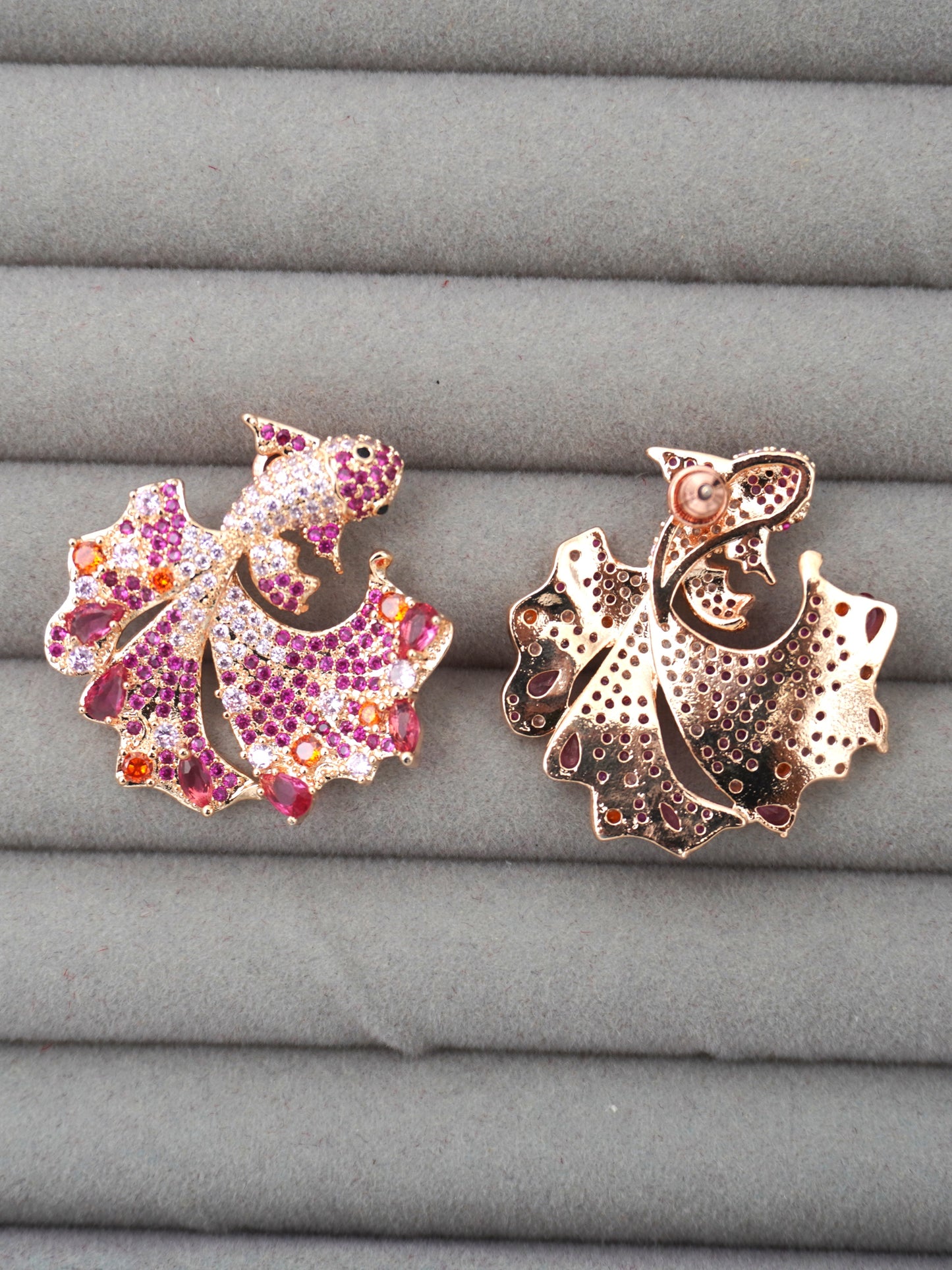 PINK BETA ZIRCONIA EARRINGS