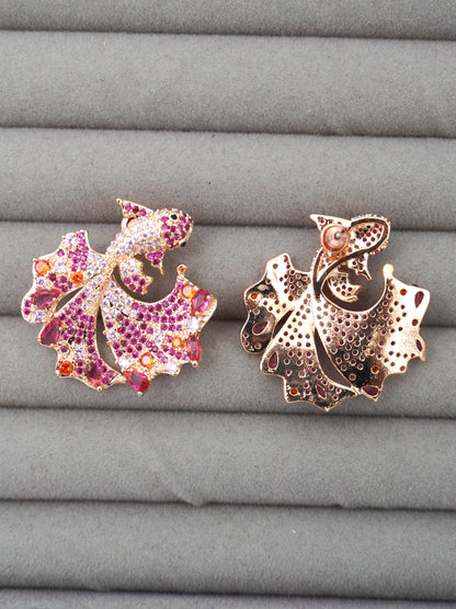 PINK BETA ZIRCONIA EARRINGS