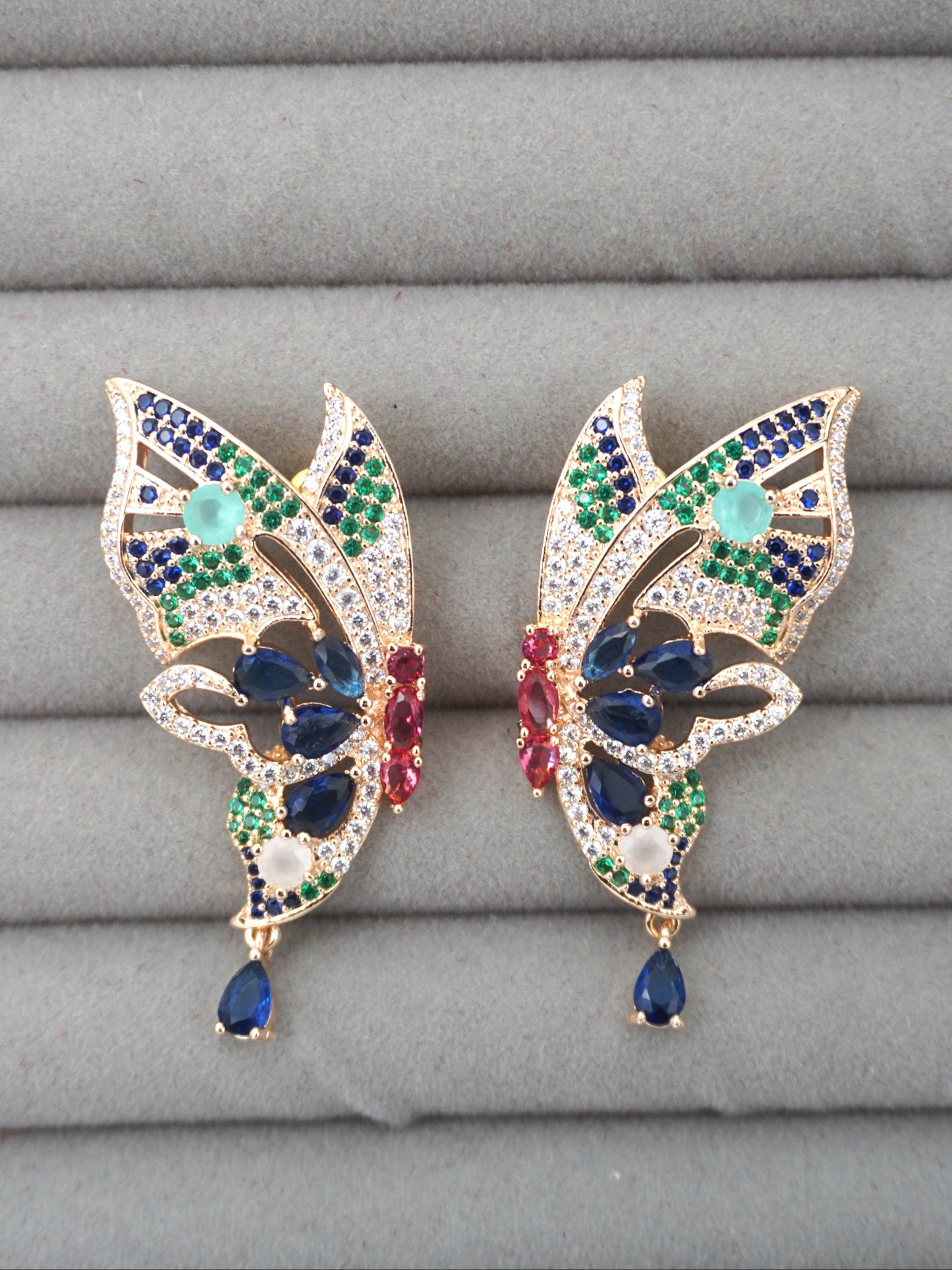 MULTICOLOR LUNA ZIRCONIA EARRINGS