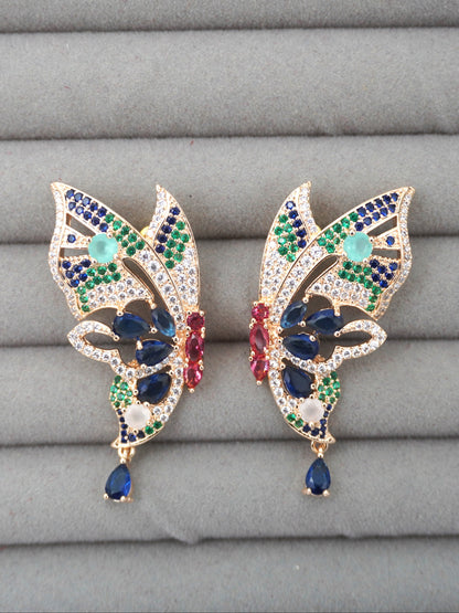 MULTICOLOR LUNA ZIRCONIA EARRINGS