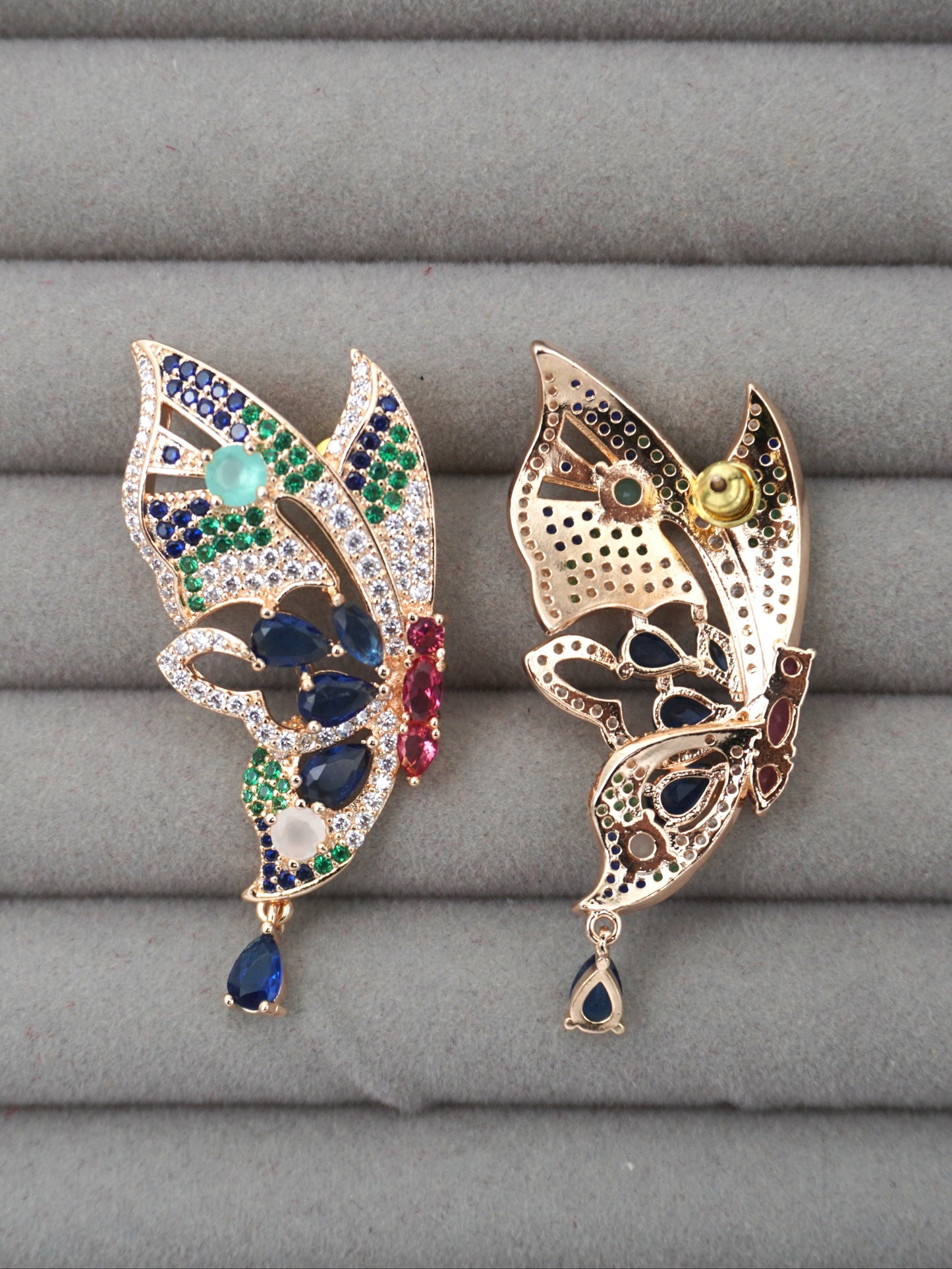MULTICOLOR LUNA ZIRCONIA EARRINGS