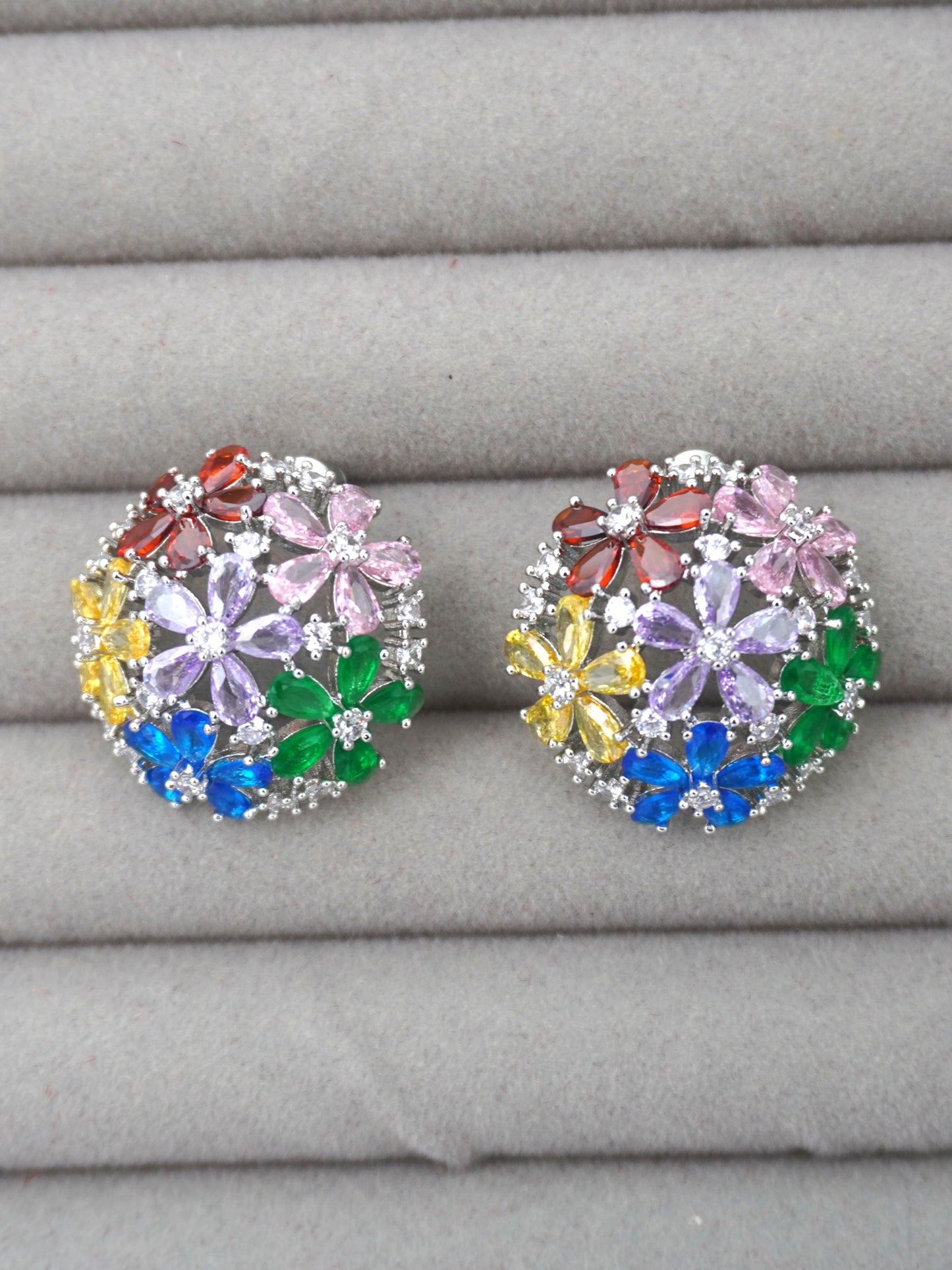 MULTICOLOUR ELLA ZIRONIA EARRINGS