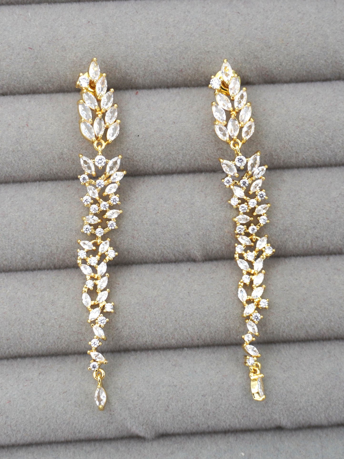GOLD SASHA ZIRCONIA EARRINGS