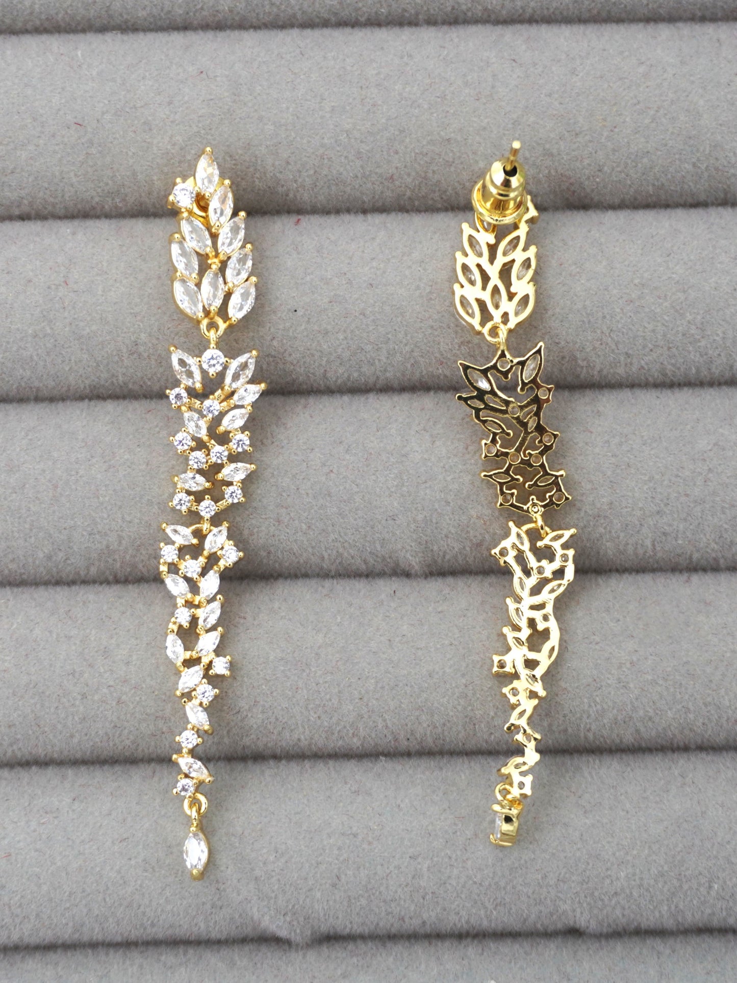 GOLD SASHA ZIRCONIA EARRINGS