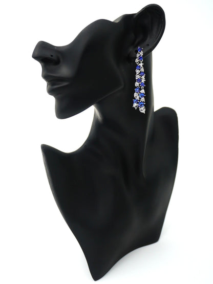 BLUE RUNA ZIRCONIA EARRINGS