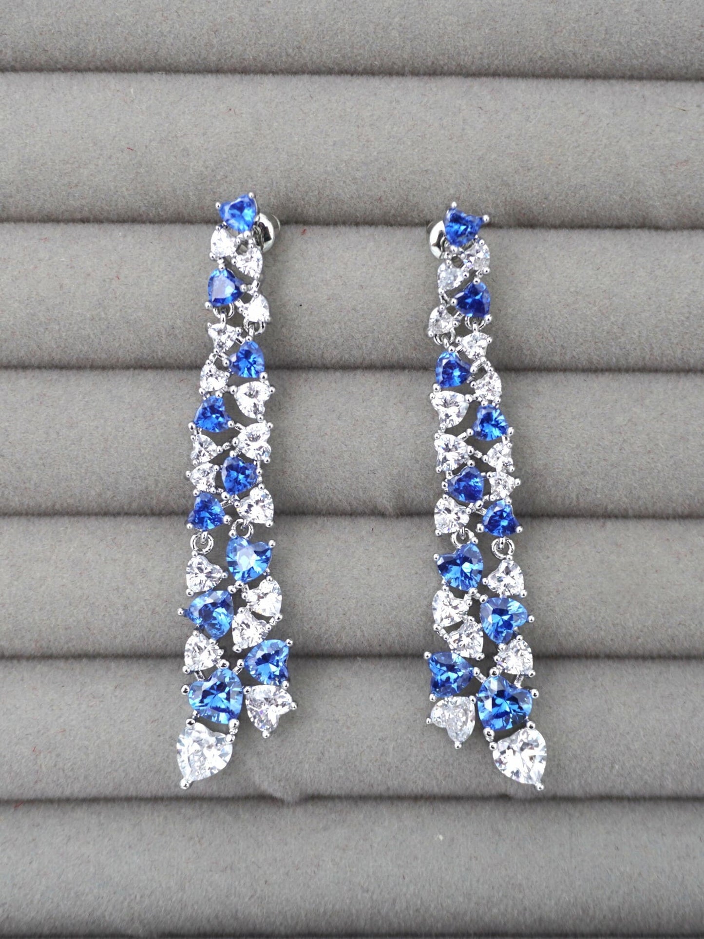 BLUE RUNA ZIRCONIA EARRINGS