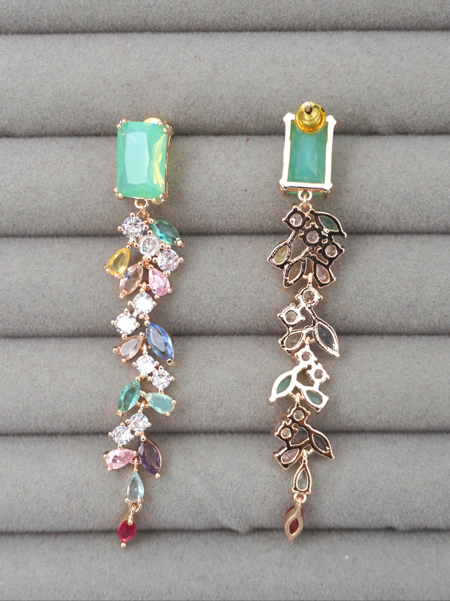 MULTICOLOR IRIS ZIRCONIA EARRINGS