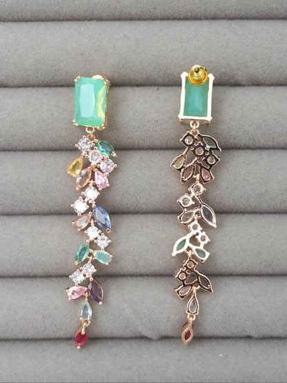 MULTICOLOR IRIS ZIRCONIA EARRINGS
