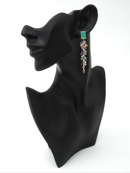MULTICOLOR IRIS ZIRCONIA EARRINGS