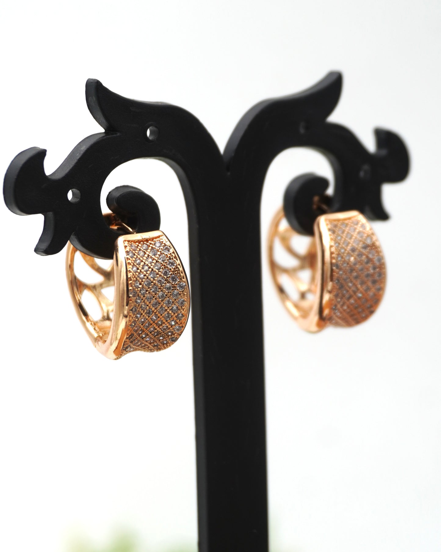 ROSEGOLD JOELLE ZIRCONIA EARRINGS