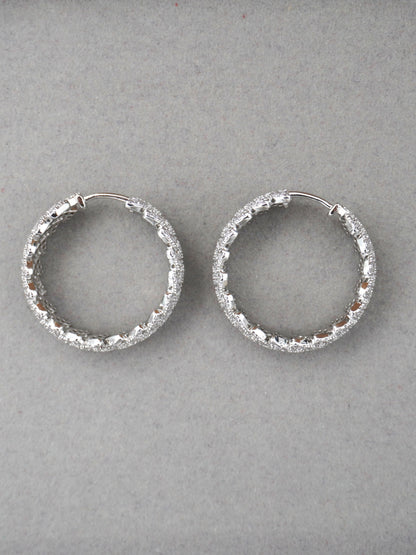 SILVER NIYA ZIRCONIA EARRINGS