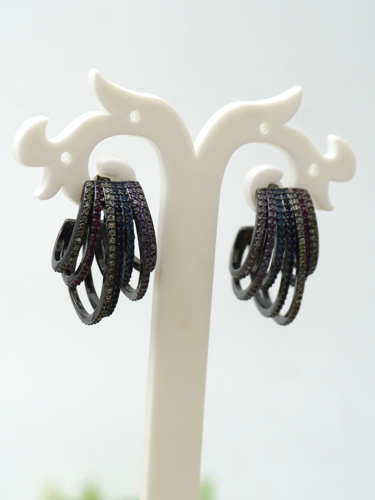 MULTICOLOUR XENA ZIRCONIA EARRINGS