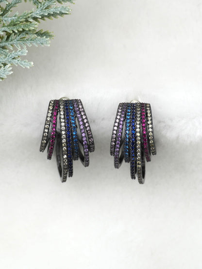 MULTICOLOUR XENA ZIRCONIA EARRINGS