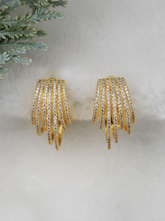 GOLD XENA ZIRCONIA EARRINGS