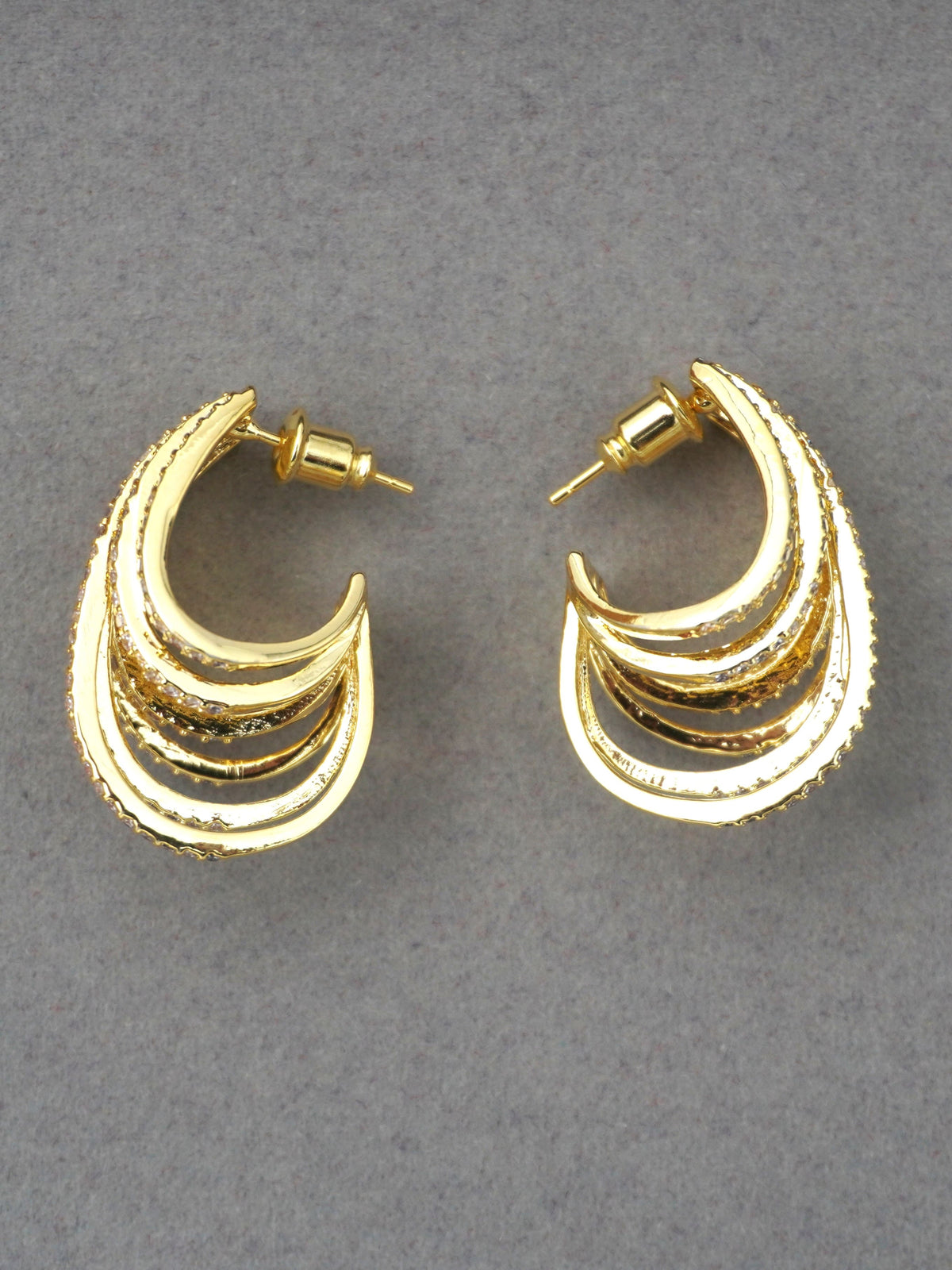 GOLD XENA ZIRCONIA EARRINGS