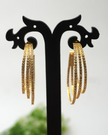 GOLD LYLA ZIRCONIA EARRINGS