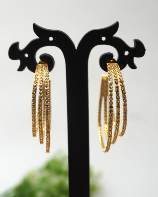 GOLD LYLA ZIRCONIA EARRINGS