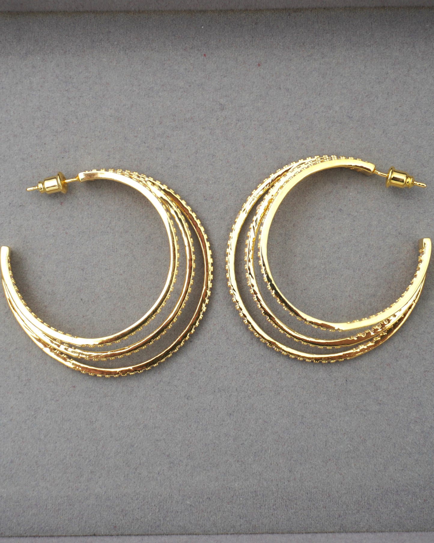 GOLD LYLA ZIRCONIA EARRINGS