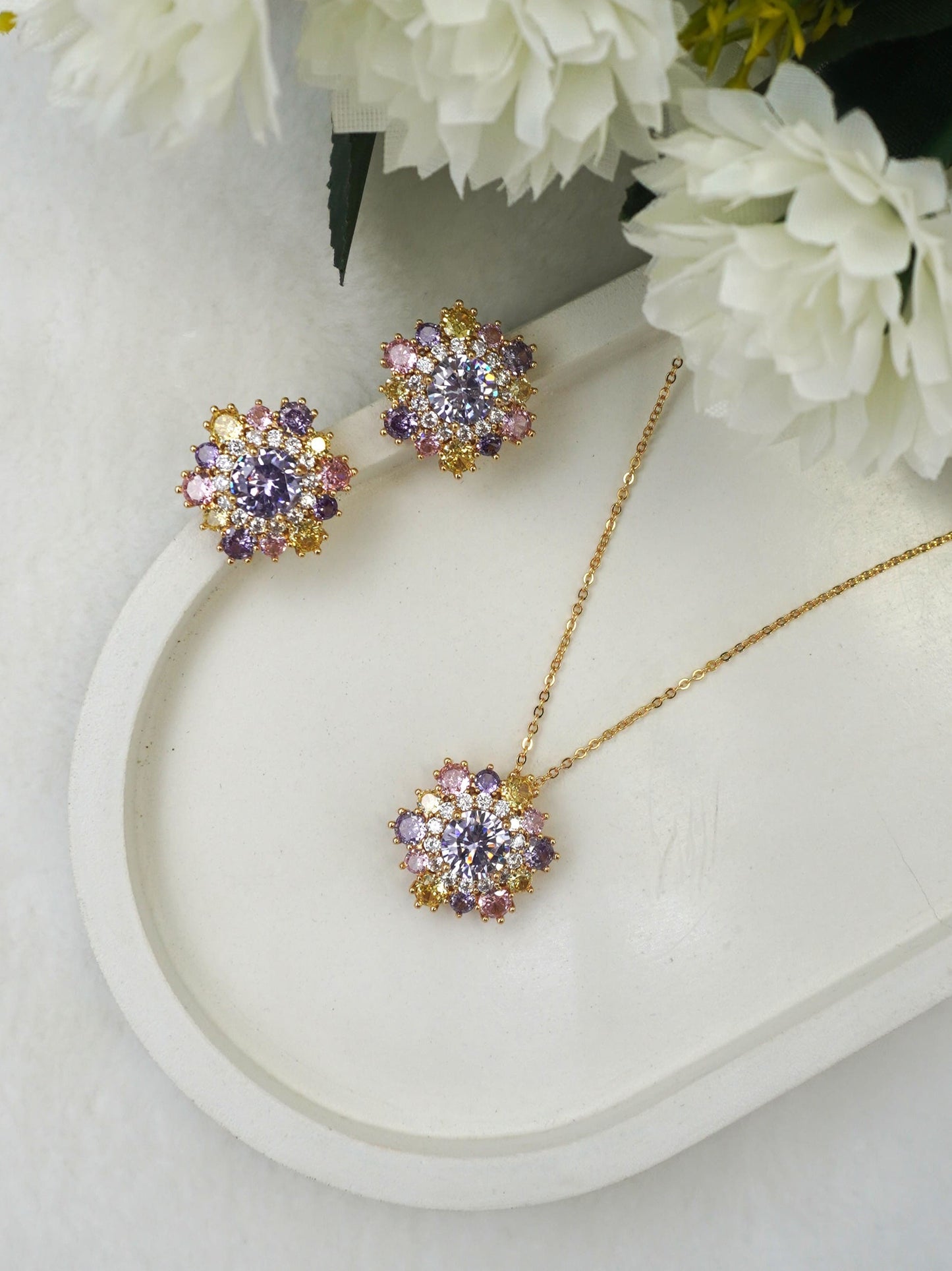 MULTICOLOUR NOVA PENDANT SET