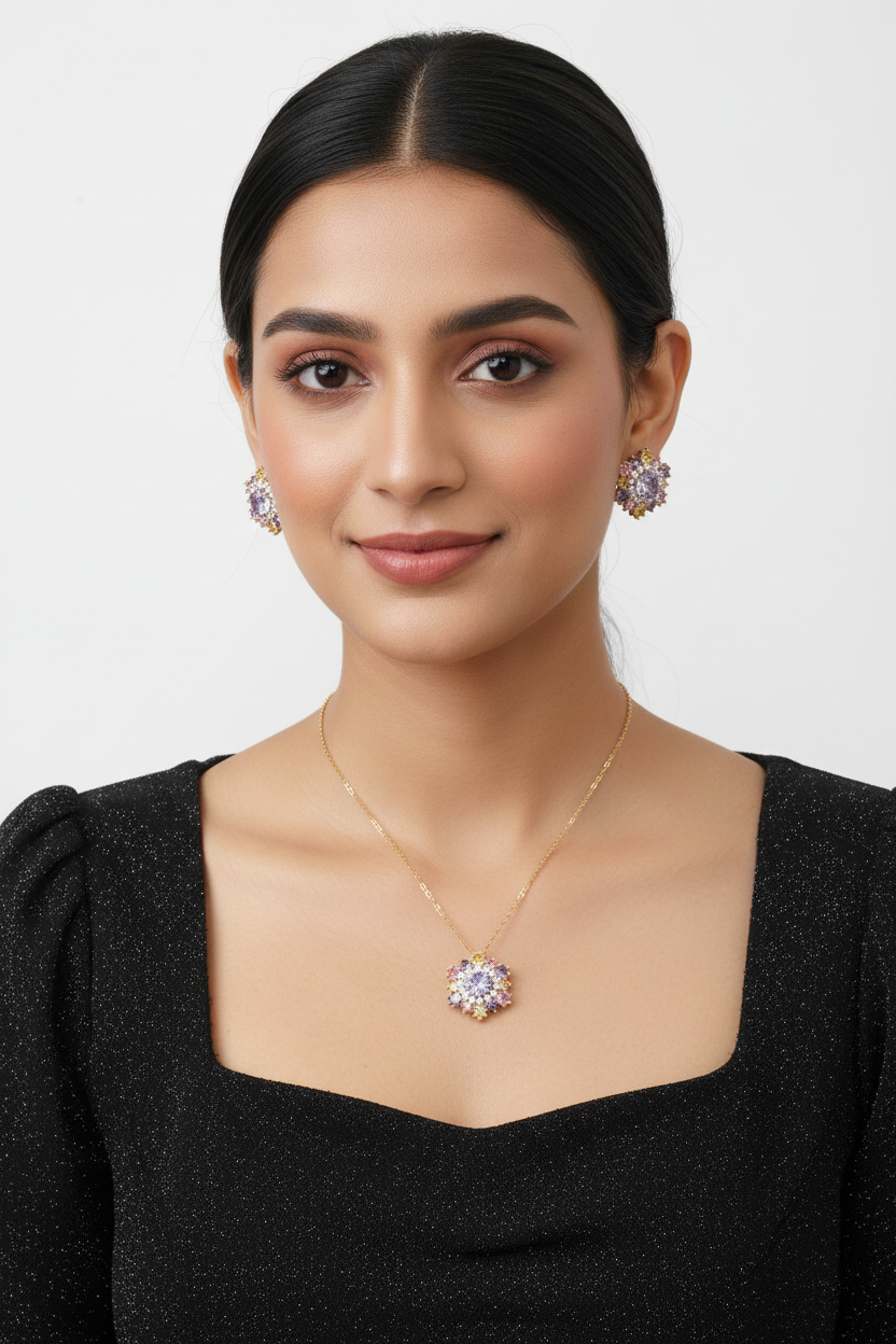 MULTICOLOUR NOVA PENDANT SET