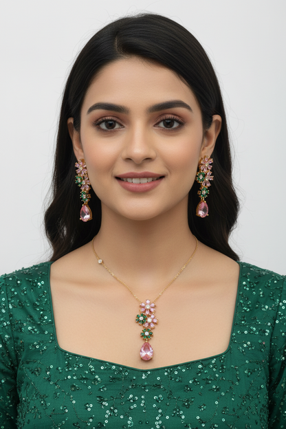 MULTICOLOUR FLORIA PENDANT SET