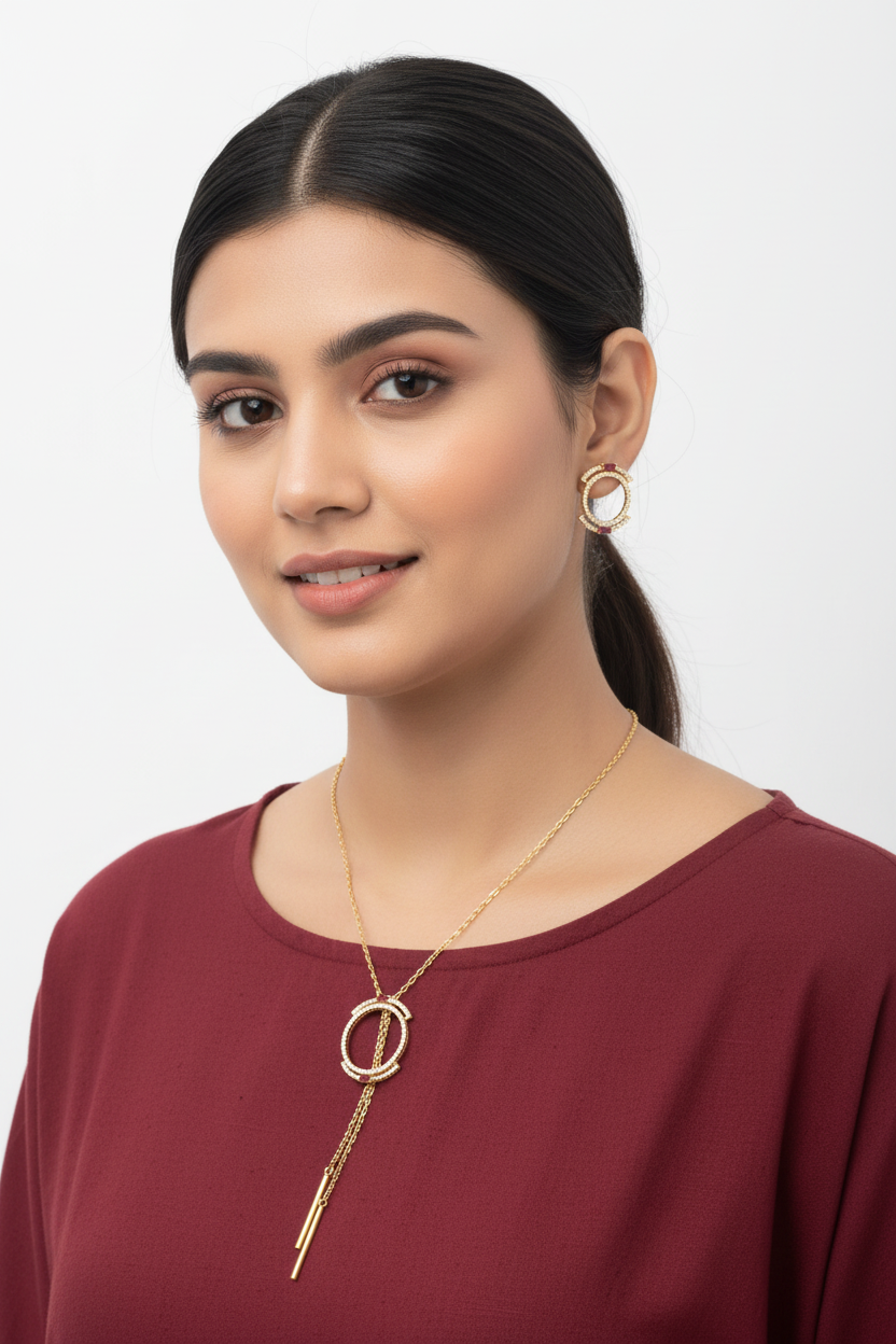 GOLD SERENA PENDANT SET