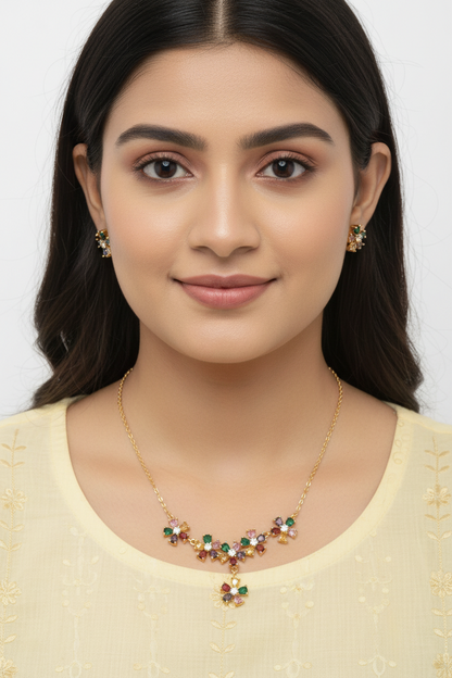 MULTICOLOUR SIYA PENDANT SET