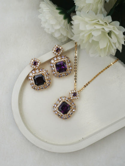 PURPLE NIHA PENDANT SET