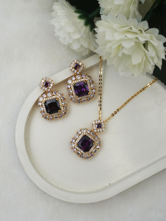 PURPLE NIHA PENDANT SET