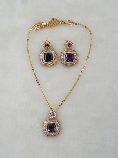 PURPLE NIHA PENDANT SET