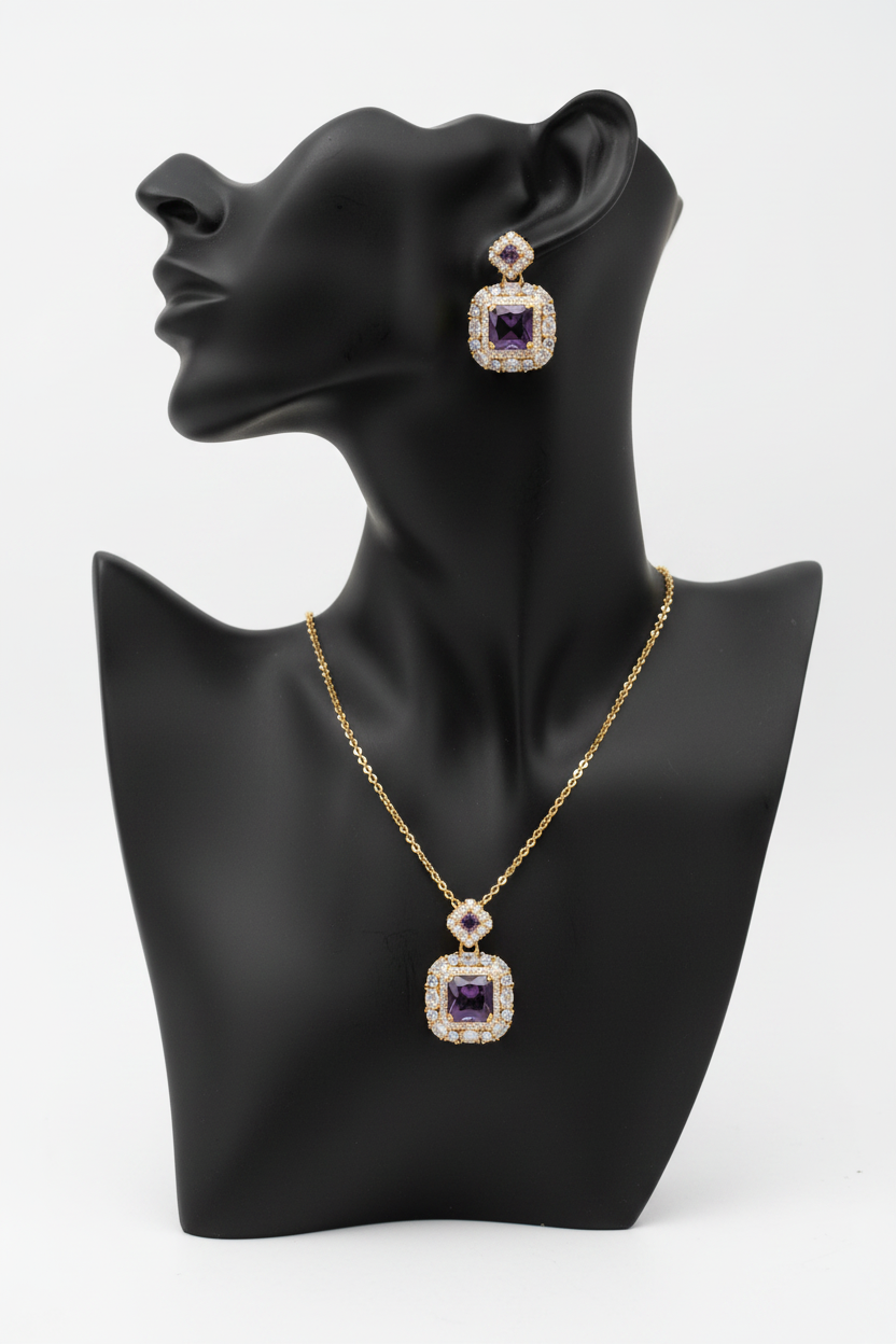 PURPLE NIHA PENDANT SET