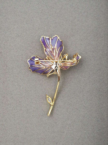 PURPLE FLORA BROOCH