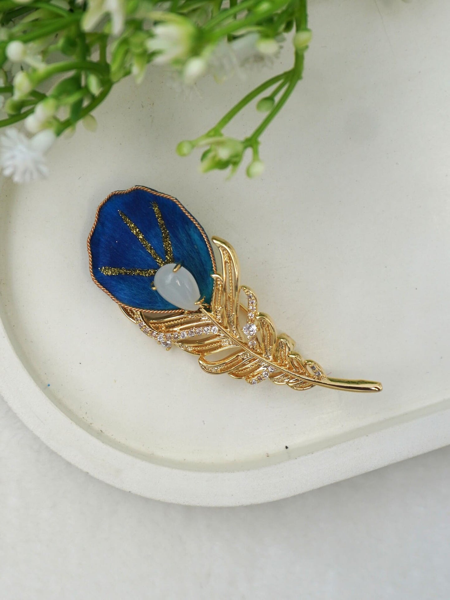BLUE FREYA BROOCH