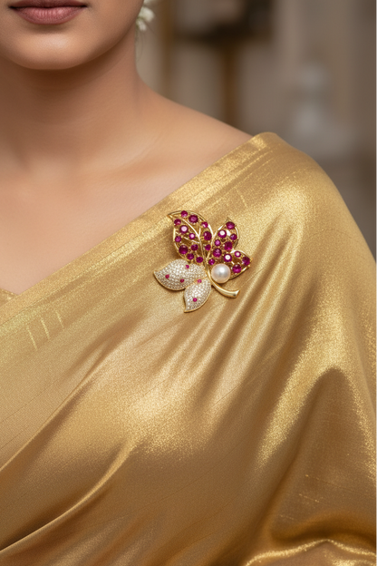 RUBY MAPLE BROOCH