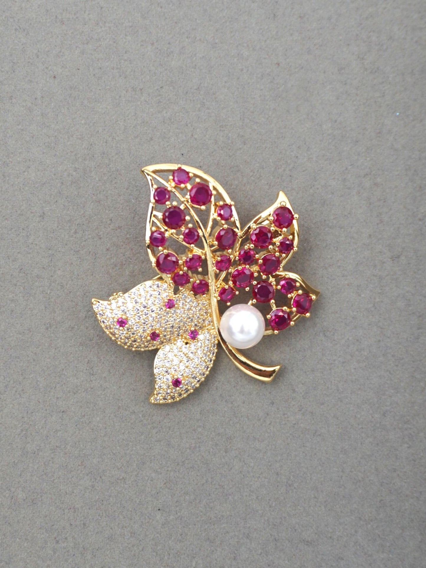 RUBY MAPLE BROOCH