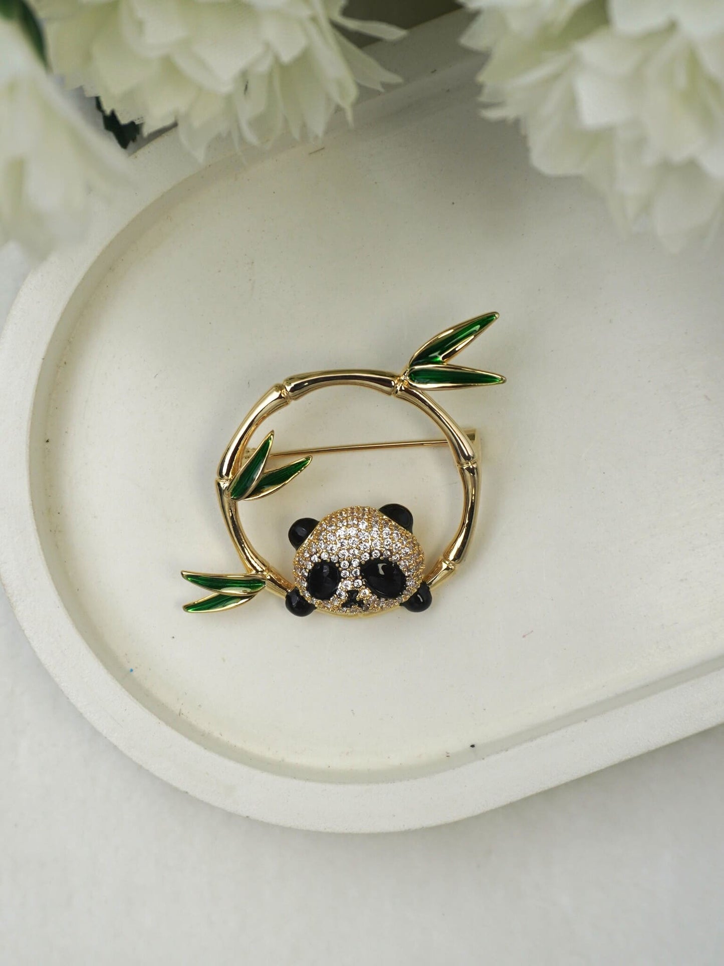 MULTICOLOR PANDA BROOCH