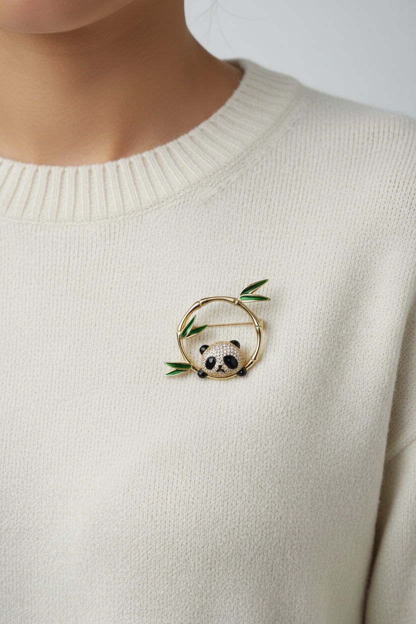 MULTICOLOR PANDA BROOCH