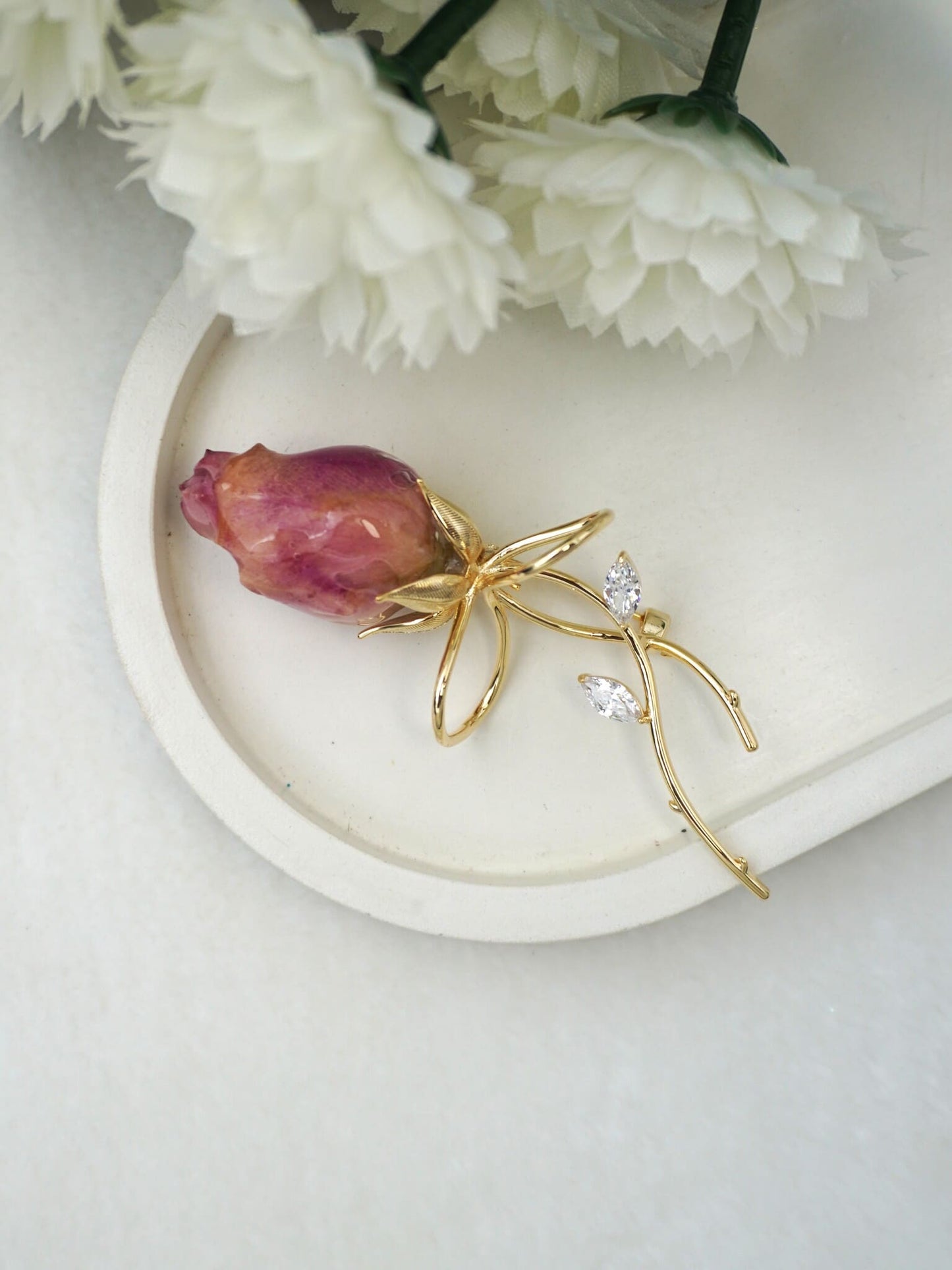 PINK ROSA BROOCH